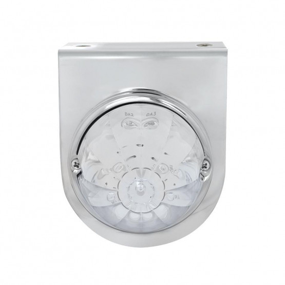 Stainless Light Bracket With 17 LED Watermelon Light - Red LED/Clear Lens