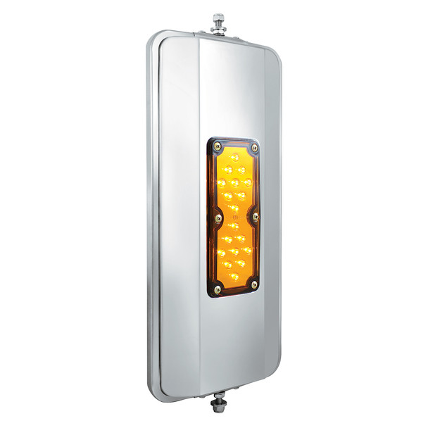 86501B-UP 7" x 16" 18 LED Stainless West Coast Mirror - Heated