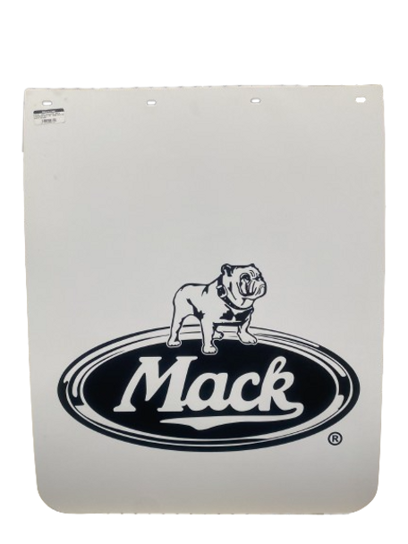 24T94X-0006 24x30x4mm, Mack Logo Black With Dog Head Right In White Letters In Black Background, With White Background