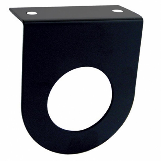 2" Black Light Bracket With Flange - 1 Hole
