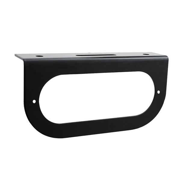 Oval Black Light Bracket With Flange - 1 Hole