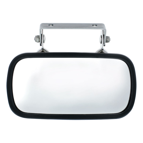 43001-UP Rectangular Stainless Steel Over Door Convex Mirror With Mounting Bracket