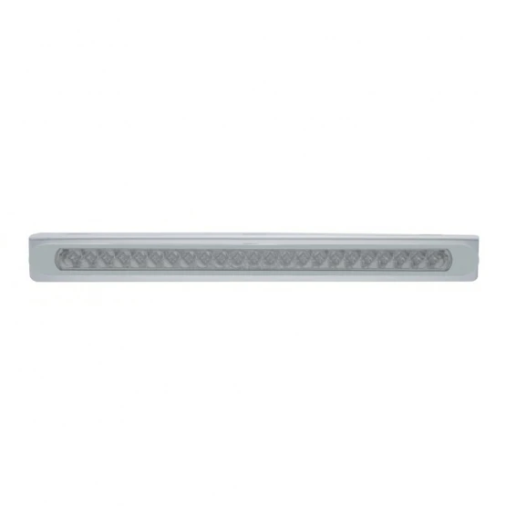 Stainless Light Bracket With 23 SMD LED 17-1/4" Light Bar & Bezel - Red LED/Clear Lens