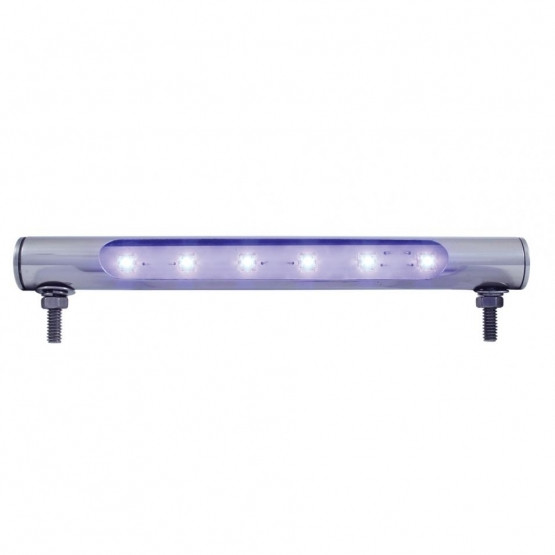 6 LED Stainless Steel Tube Light - Blue LED
