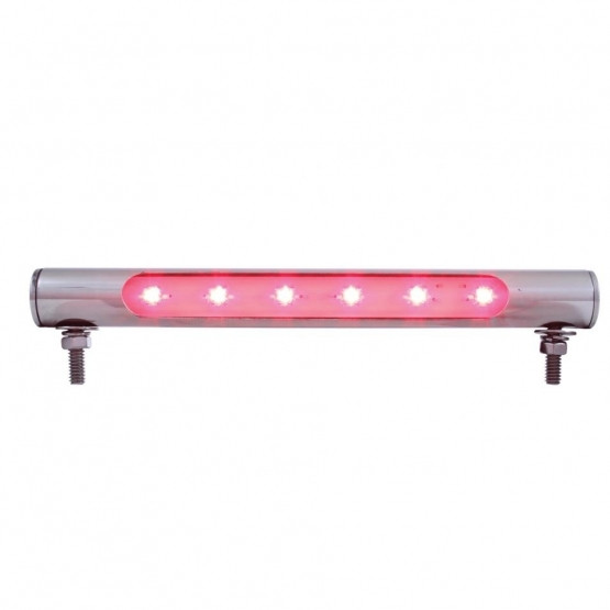 6 LED Stainless Steel Tube Light - Red LED