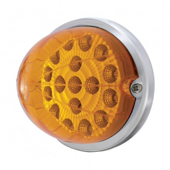 17 LED Watermelon Clear Reflector Flush Mount Kit - Amber LED/Amber Lens