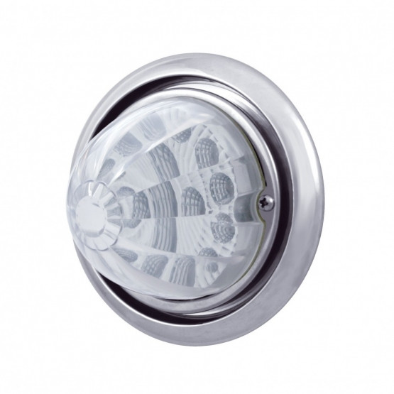 Front Bumper Light With 17 Amber LED Reflector Watermelon Light For Freightliner Columbia - Clear Lens