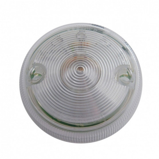 15 LED 3" Dual Function Single Face Light Only - Red LED/Clear Lens (Bulk)