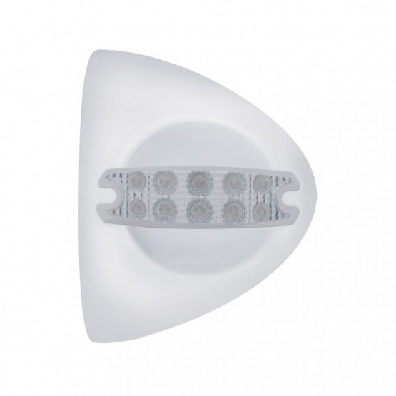 10 LED Reflector Headlight Turn Signal Light Cover - Amber LED/Clear Lens