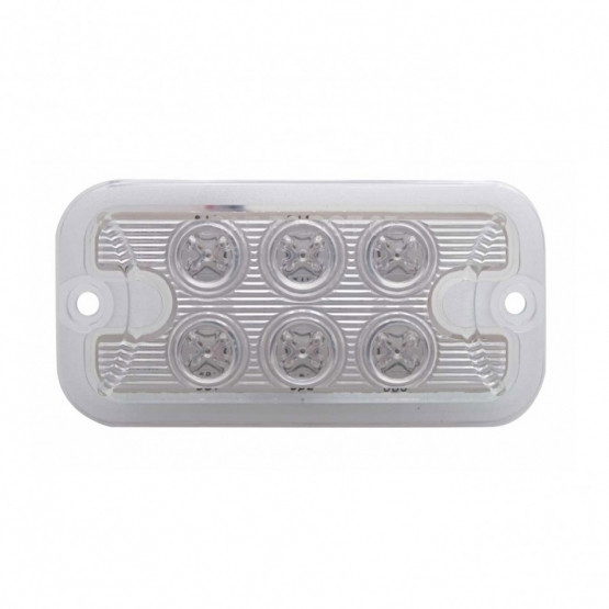 6 LED Dual Function Light - Red LED/Clear Lens
