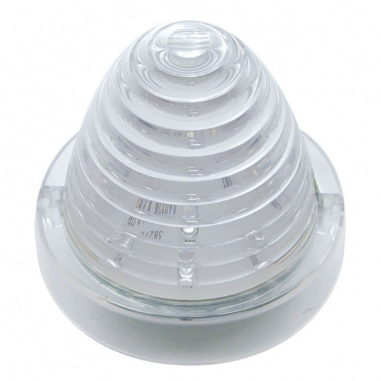 13 LED Beehive Truck-Lite Style Cab Light - Amber LED/Clear Lens