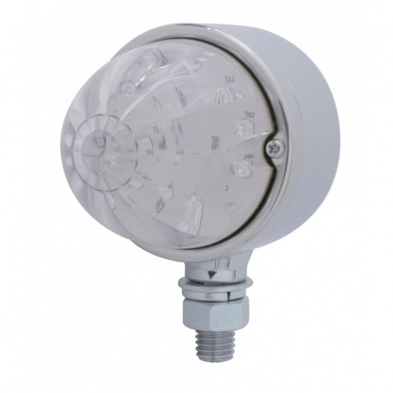 17 LED Dual Function Watermelon Single Face Light - Amber LED/Clear Lens