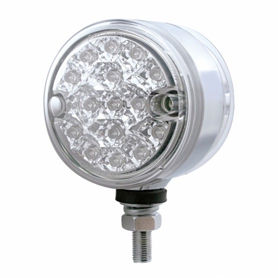 30 LED 3" Dual Function Reflector Double Face Light - Amber & Red LED/Clear Lens