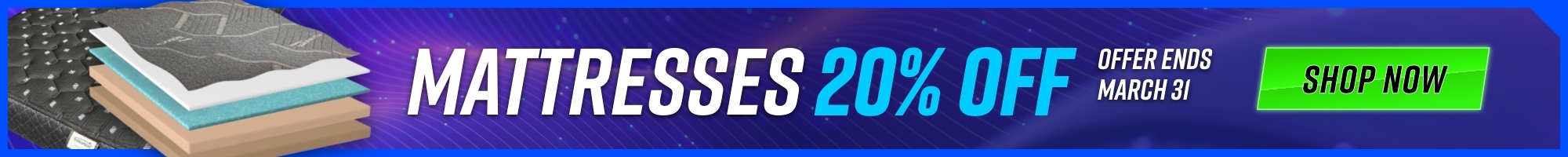 Save 20% on Mattresses