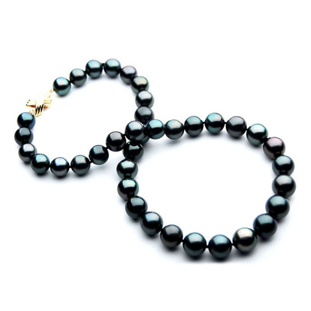 Buy quality Black Tahitian South Sea Pearls Necklace JPM0008 in Hyderabad