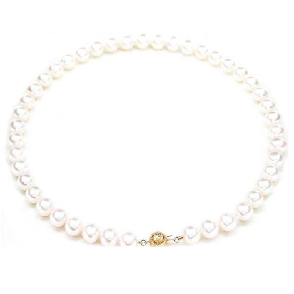 Buy Freshwater Pearl Necklace Sterling Silver Clasp Gold Plated, White  Oblong Tiny Pearls, Estate Jewelry, Wedding Online in India - Etsy