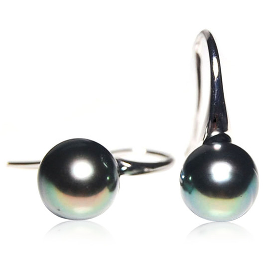 TE128 (AA 10mm Tahitian Black Pearl 