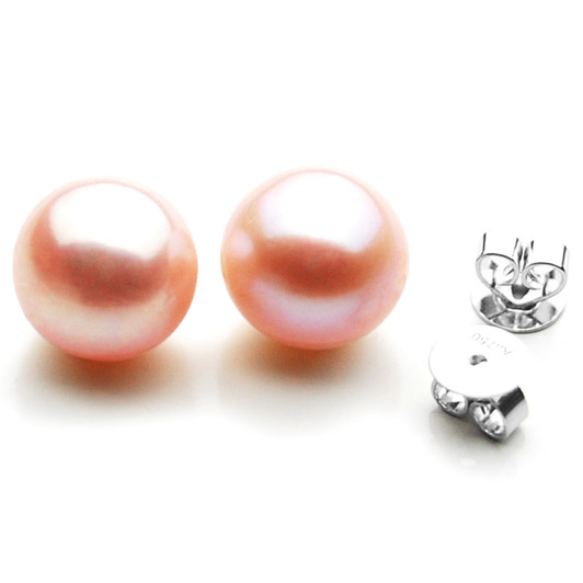 FE004a (AAA 8-9 mm Freshwater Cultured Pearl  In 18K White Gold)