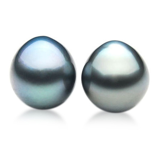 TL043 (AA 11.8mm Tahitian Black pearl Loose Pearls Pair) 