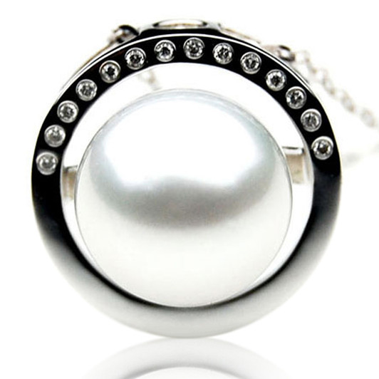 SP071 (AAA 13mm Australian South Sea pearl Pendant Diamonds In 18k White Gold )