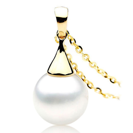 SP092 (AAA 14mm Australian South Sea pearl Pendant  Diamonds  18k Gold )
