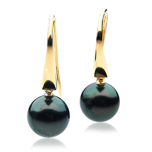Buy Tahitian Black Pearl Earrings 