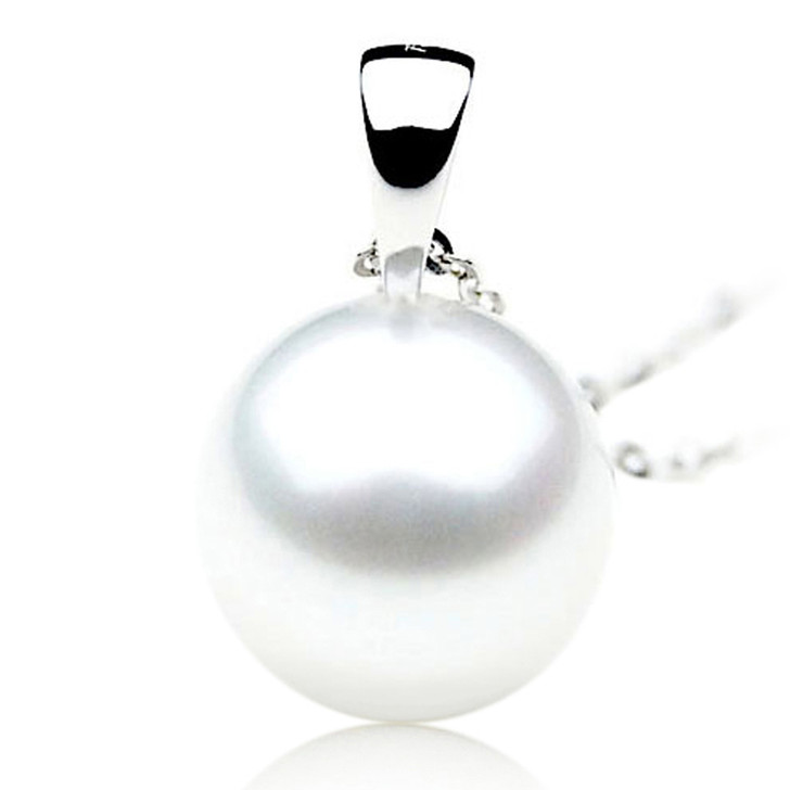 SP016 (AAA 12mm Australia South Sea Pearl Pendant In 18k White Gold )