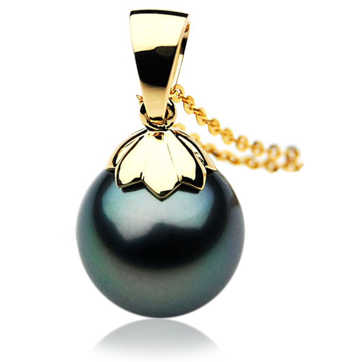 TP094 (AAA 14mm Tahitian Black pearl 