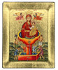 Virgin Mary Zoodochos Pigi – Life Giving Well Silk Screen Icon – Gold & Engraved Wood