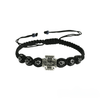 Black Prayer Rope with Metalic Cross