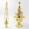 Incense Burner with Bells Gold