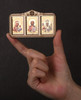 Stickable Orthodox Triple Holy Icon Theotokos Pantocrator Jesus St. Nicholas Frame Display Wood Ornament