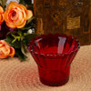 Scalloped Edge Red Glass Orthodox Votive Candle Holder