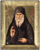 VATOPEDI MONASTERY Saint Porphyrios of Kavsokalyvitis - Greek Orthodox Icon on Canvas with Golden Background from Mount Athos (13 x 10 cm)