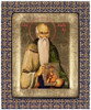 VATOPEDI MONASTERY Saint Eudokimos - Greek Orthodox Icon on Canvas with Golden Background from Mount Athos (13 x 10 cm)