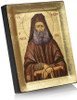 VATOPEDI MONASTERY Saint Joseph the Hesychast - Greek Orthodox Icon on Canvas with Golden Background from Mount Athos (13 x 10 cm)