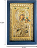 VATOPEDI MONASTERY Mother Of God Vimatarissa Replica of Miraculous Icon from Mount Athos (43 x 27 cm) - Round