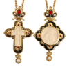 ZD023 + ZD024 Colorful Enamel Gold Plated Alloy Orthodox Church Bishop's Pectoral Necklace 2 Pcs/Set Priest's Cross