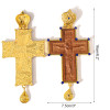 Orthodox Christian Pectoral Pendant Religion Wood Alloy Cross Necklace Ornate Crucifix Jesus Orthodox Priest