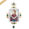 Orthodox Religious  Pectoral Cross Brass Necklace Silver Gold Plated Multi-Rhinestones for Gift Occasions ODM OEM