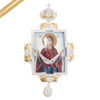 Orthodox Religious  Pectoral Cross Brass Necklace Silver Gold Plated Multi-Rhinestones for Gift Occasions ODM OEM