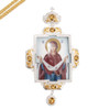 Orthodox Religious  Pectoral Cross Brass Necklace Silver Gold Plated Multi-Rhinestones for Gift Occasions ODM OEM