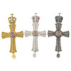 Orthodox Bishop Pectoral Cross Necklace with Customize Holy Jesus Crucifix Pendant Gold Plated Strand Chain for Priests