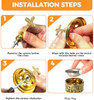 2PCS Gold-Finish Bakhoor Incense Burner with Tong for Charcoal and Resin