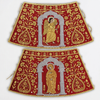 Orthodox Liturgical Cuffs Epimanikia Gold Bullion Embroidered Annunciation Virgin Mary Priest Vestments Church Cuff Set