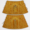 Orthodox Liturgical Cuffs Epimanikia Gold Bullion Embroidered Annunciation Virgin Mary Priest Vestments Church Cuff Set
