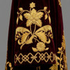 Modern Luxury Maroon Velvet Orthodox Sakkos Vestment Gold Bullion Hand Embroidery Church Priest Robe Liturgical Clergy Cassock
