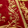 Premium Gold Metallic Thread Zardozi Work Velvet Church Banner Wheat Grapes Hand Embroidered Altar Cover Cloth