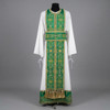 White Green Orthodox  Vestment Set Gold Bullion Embroidered Clergy Sticharion Orarion Robe Liturgical Garment Wholesale