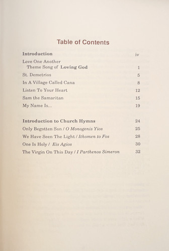 Table of Contents